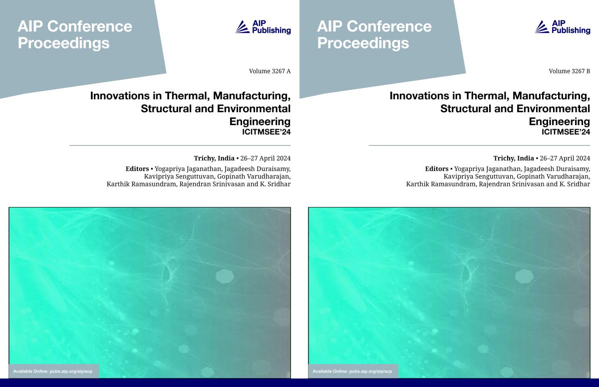 Cover of Volume 3267: Innovations in Thermal, Manufacturing, Structural and Environmental Engineering