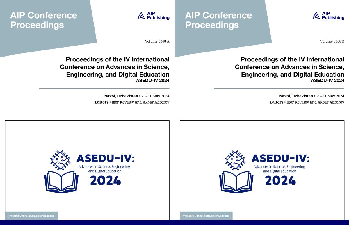Cover of Volume 3268: Proceedings of the IV International Conference on Advances in Science, Engineering, and Digital Education
