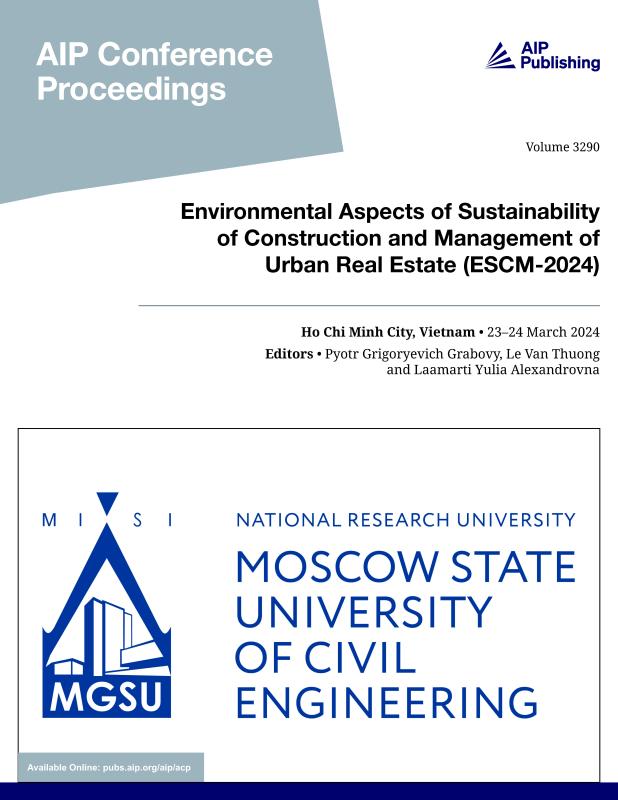Cover of Volume 3290: ENVIRONMENTAL ASPECTS OF SUSTAINABILITY OF CONSTRUCTION AND MANAGEMENT OF URBAN REAL ESTATE (ESCM-2024)
