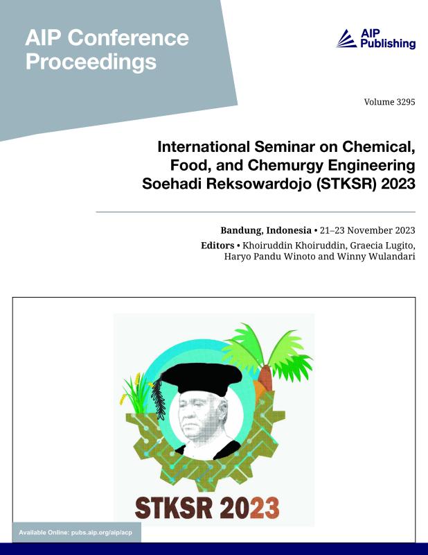 Cover of Volume 3295: International Seminar on Chemical, Food, and Chemurgy Engineering Soehadi Reksowardojo (STKSR) 2023