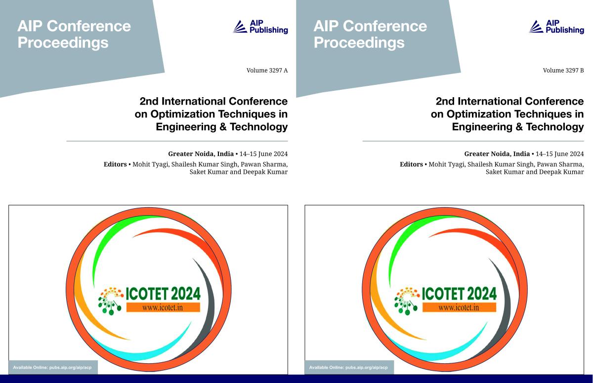 Cover of Volume 3297: 2nd International Conference on Optimization Techniques in Engineering & Technology