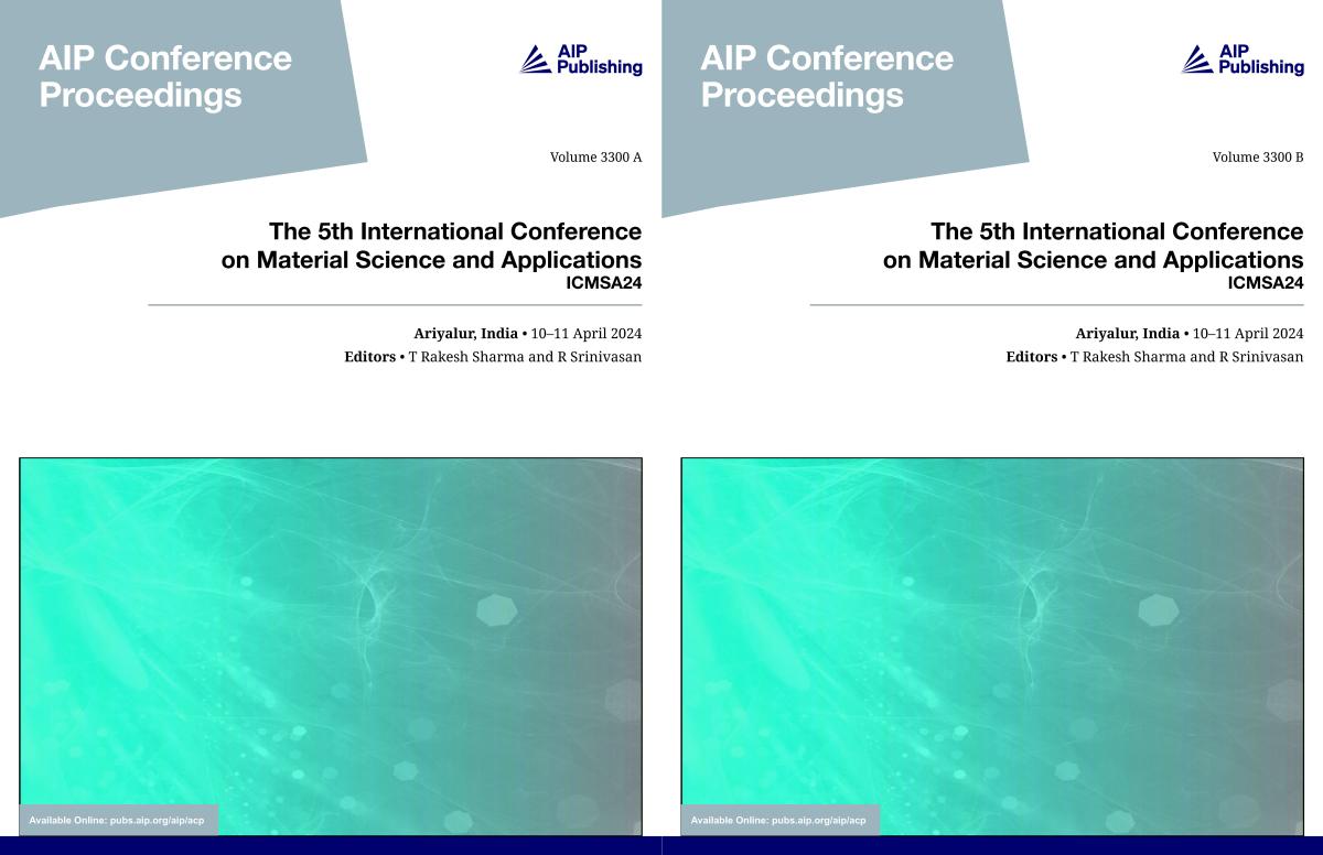 Cover of Volume 3300: The 5th International Conference on Material Science and Applications