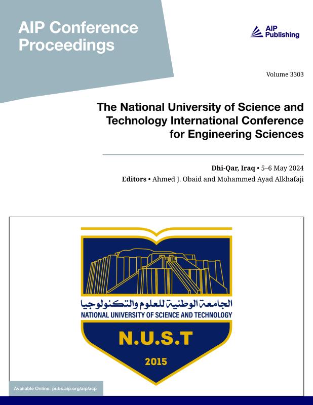 Cover of Volume 3303: The National University of Science and Technology International Conference for Engineering Sciences