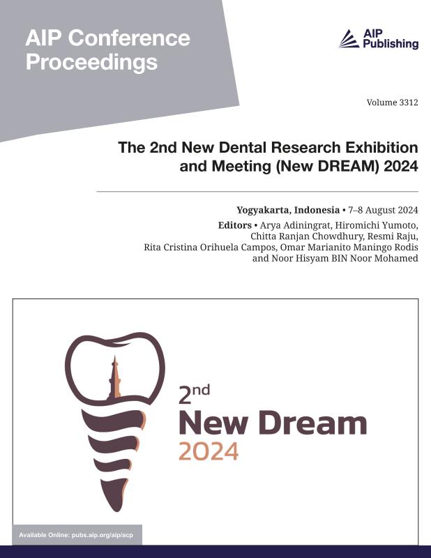 Cover of Volume 3312: The 2nd New Dental Research Exhibition and Meeting (New DREAM) 2024
