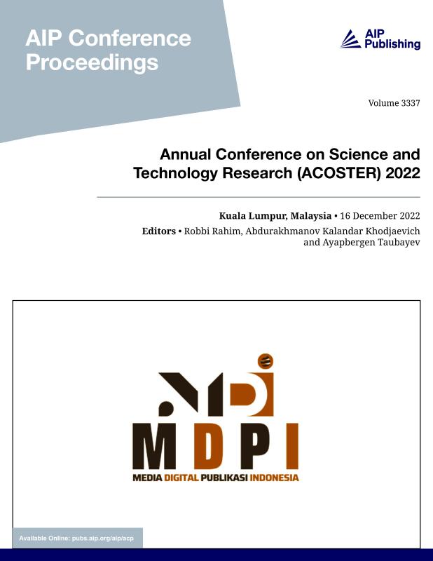 Cover of Volume 3337: Annual Conference on Science and Technology Research (ACOSTER) 2022