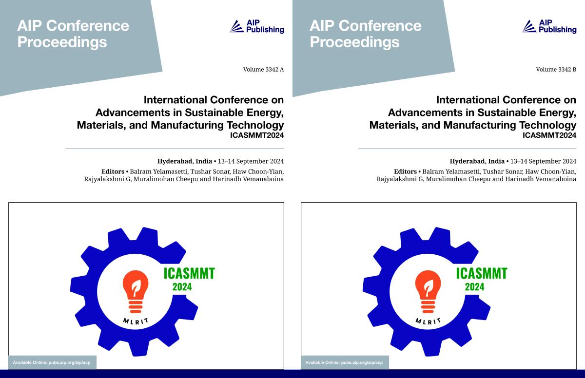 Cover of Volume 3342: International Conference on Advancements in Sustainable Energy, Materials, and Manufacturing Technology