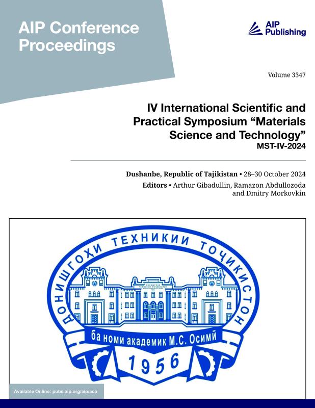 Cover of Volume 3347: IV International Scientific and Practical Symposium "Materials Science and Technology"