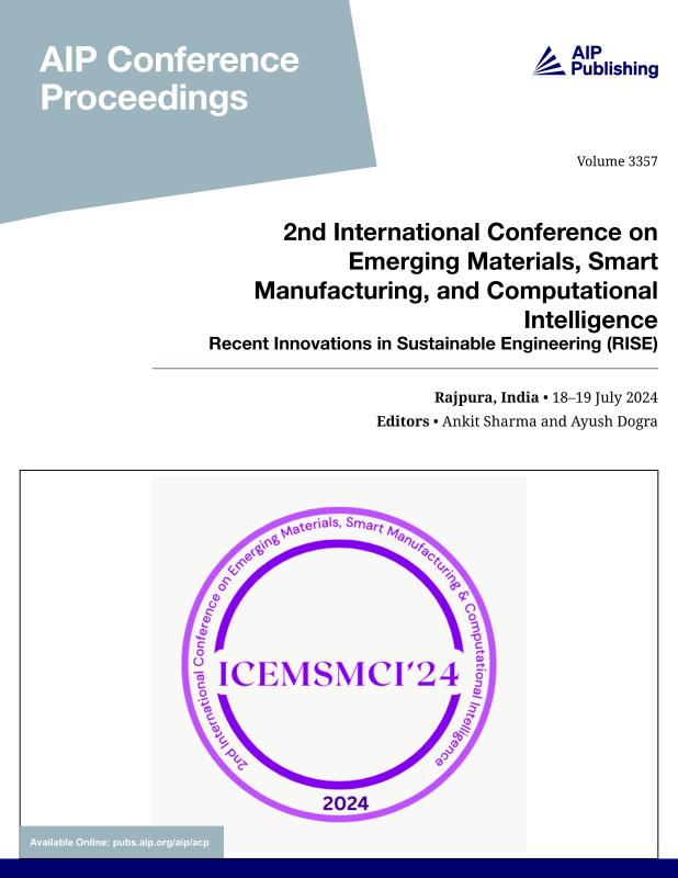 Cover of Volume 3357: 2nd International Conference on Emerging Materials, Smart Manufacturing, and Computational Intelligence