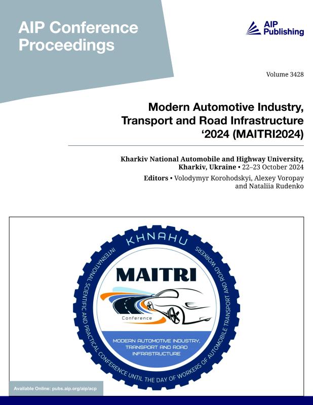 Cover of Volume 3428: MODERN AUTOMOTIVE INDUSTRY, TRANSPORT AND ROAD INFRASTRUCTURE 2024 (MAITRI 2024)