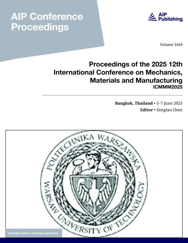 Cover of Volume 3449: Proceedings of the 2025 12th International Conference on Mechanics, Materials and Manufacturing